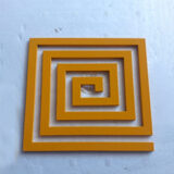 Helix Steel without Beej Mantar with Yellow Painted 6" x 6"