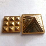 Pyramid Brass with Brass Plate with Gold Plating