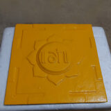 Steel Plate with Beej Mantar 'GAM' 12" x 12"